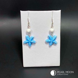 Blue Starfish Earrings